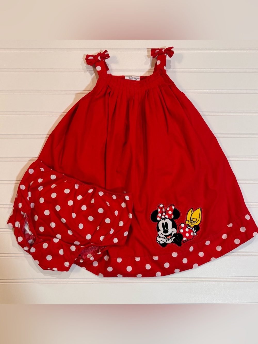 Minnie Mouse Red Polka Dot Sundress with Bloomers 18-24 months